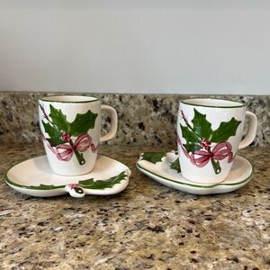 Laurie Gates Holly Berries Coffee Cup Mug
